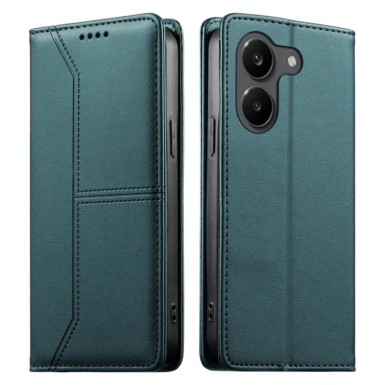 Stitched Line Magnetic RFID Vegan Leather Phone Case, For Xiaomi 17 Max 5G, For Xiaomi 17T Pro 5G, For Xiaomi 17T 5G, For Xiaomi Poco X8 Pro 5G / Redmi Turbo 5 5G, For Xiaomi 17 Ultra, For Xiaomi 17 Pro Max, For Xiaomi 17 Pro, For Xiaomi 17            ...
