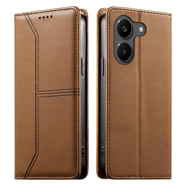 Stitched Line Magnetic RFID Vegan Leather Phone Case, For Xiaomi 17 Max 5G, For Xiaomi 17T Pro 5G, For Xiaomi 17T 5G, For Xiaomi Poco X8 Pro 5G / Redmi Turbo 5 5G, For Xiaomi 17 Ultra, For Xiaomi 17 Pro Max, For Xiaomi 17 Pro, For Xiaomi 17            ...