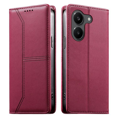Stitched Line Magnetic RFID Vegan Leather Phone Case, For Xiaomi 17 Max 5G, For Xiaomi 17T Pro 5G, For Xiaomi 17T 5G, For Xiaomi Poco X8 Pro 5G / Redmi Turbo 5 5G, For Xiaomi 17 Ultra, For Xiaomi 17 Pro Max, For Xiaomi 17 Pro, For Xiaomi 17            ...