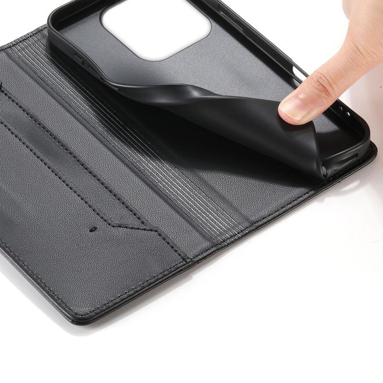 Stitched Line Magnetic RFID Vegan Leather Phone Case, For Xiaomi 17 Max 5G, For Xiaomi 17T Pro 5G, For Xiaomi 17T 5G, For Xiaomi Poco X8 Pro 5G / Redmi Turbo 5 5G, For Xiaomi 17 Ultra, For Xiaomi 17 Pro Max, For Xiaomi 17 Pro, For Xiaomi 17            ...