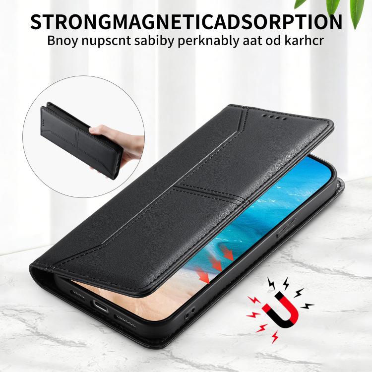 Stitched Line Magnetic RFID Vegan Leather Phone Case, For Xiaomi 17 Max 5G, For Xiaomi 17T Pro 5G, For Xiaomi 17T 5G, For Xiaomi Poco X8 Pro 5G / Redmi Turbo 5 5G, For Xiaomi 17 Ultra, For Xiaomi 17 Pro Max, For Xiaomi 17 Pro, For Xiaomi 17            ...