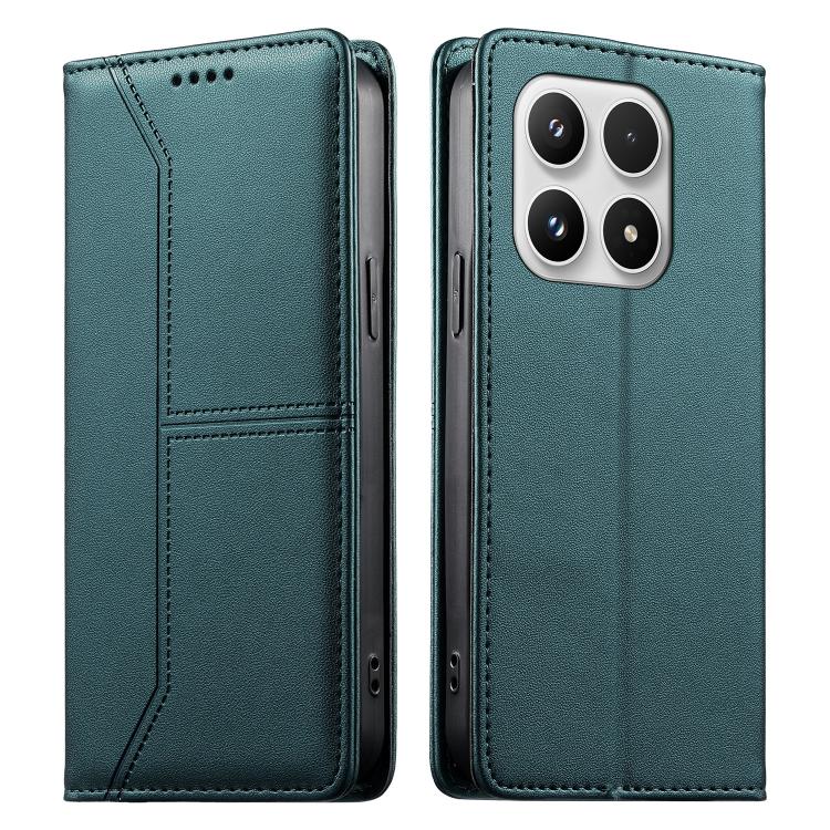 Stitched Line Magnetic RFID Vegan Leather Phone Case, For Xiaomi 17 Max 5G, For Xiaomi 17T Pro 5G, For Xiaomi 17T 5G, For Xiaomi Poco X8 Pro 5G / Redmi Turbo 5 5G, For Xiaomi 17 Ultra, For Xiaomi 17 Pro Max, For Xiaomi 17 Pro, For Xiaomi 17            ...