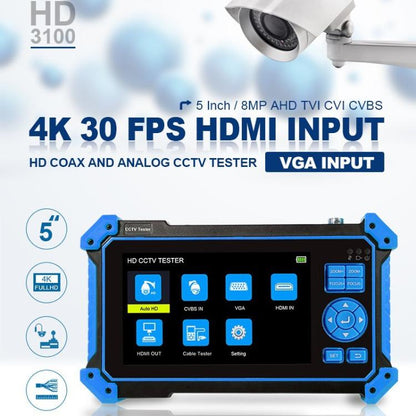 HD-3100Pro Engineering Treasure 5 in 1 Coaxial Video Surveillance Tester, US Plug, EU Plug, UK Plug
