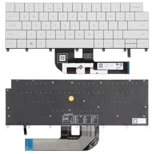 Clavier rétroéclairé US pour ordinateur portable Dell XPS 14 9440 / XPS 16 9640 0P66PH / 0DFRF5 2024, pour Dell XPS 14 9440 (blanc)