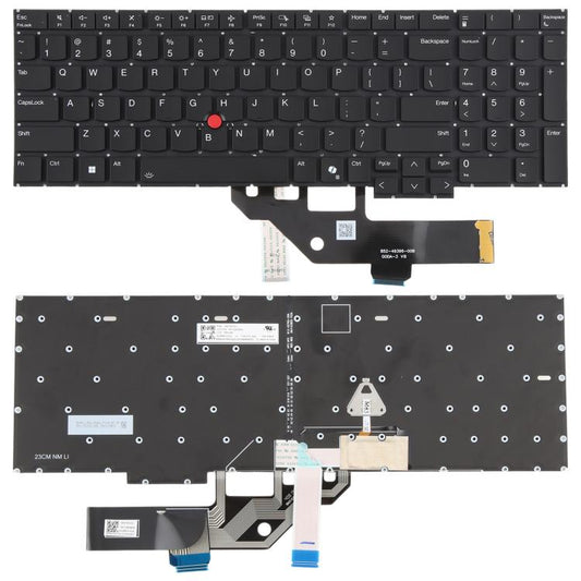 Clavier rétroéclairé pour ordinateur portable US avec dispositif de pointage pour Lenovo ThinkPad E16 Gen 1 Type 21JN 21JQ 21JT JU, Pour Lenovo ThinkPad E16 Gen 1