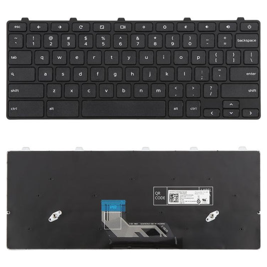 Clavier d'ordinateur portable version US avec bouton d'alimentation pour Dell Chromebook 11 3180 3189 3190 3380 3300 3310, pour Dell Chromebook 11 3180 (noir)