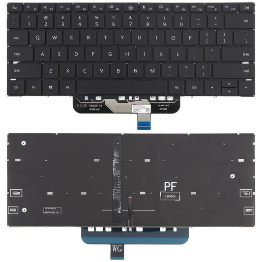 For Huawei MateBook 13s EMD-W76 / EMD-W56 / MateBook HKD-W56 / HKD-W76 US Version Backlit Laptop Keyboard