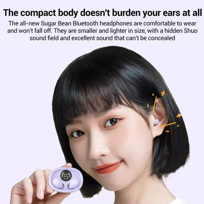 SK32 Digital Display Sleep Noise Reduction Ultra-Mini In-Ear Bluetooth Earphones, SK32