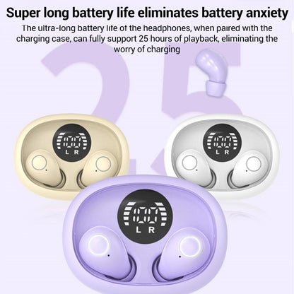 SK32 Digital Display Sleep Noise Reduction Ultra-Mini In-Ear Bluetooth Earphones, SK32