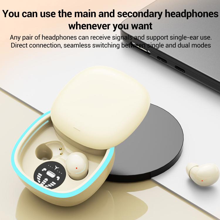 Sleep Noise Reduction Slide-Cover Ultra-Mini Semi-In-Ear Bluetooth Earphones, mini13N