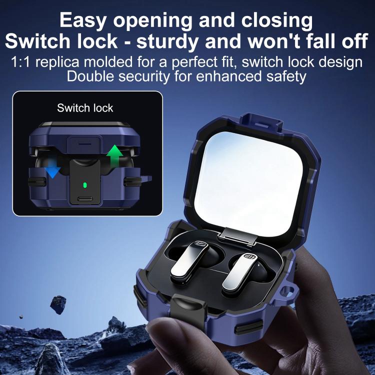 Thunder Armor Anti-fall Earphones Protective Cover with Switch, For Samsung Galaxy Buds 4 / 4 Pro