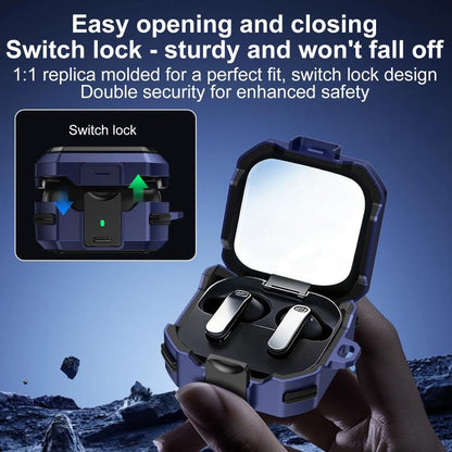 Thunder Armor Anti-fall Earphones Protective Cover with Switch, For Samsung Galaxy Buds 4 / 4 Pro