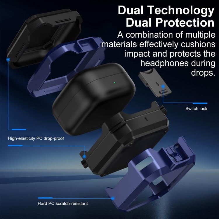 Thunder Armor Anti-fall Earphones Protective Cover with Switch, For Samsung Galaxy Buds 4 / 4 Pro
