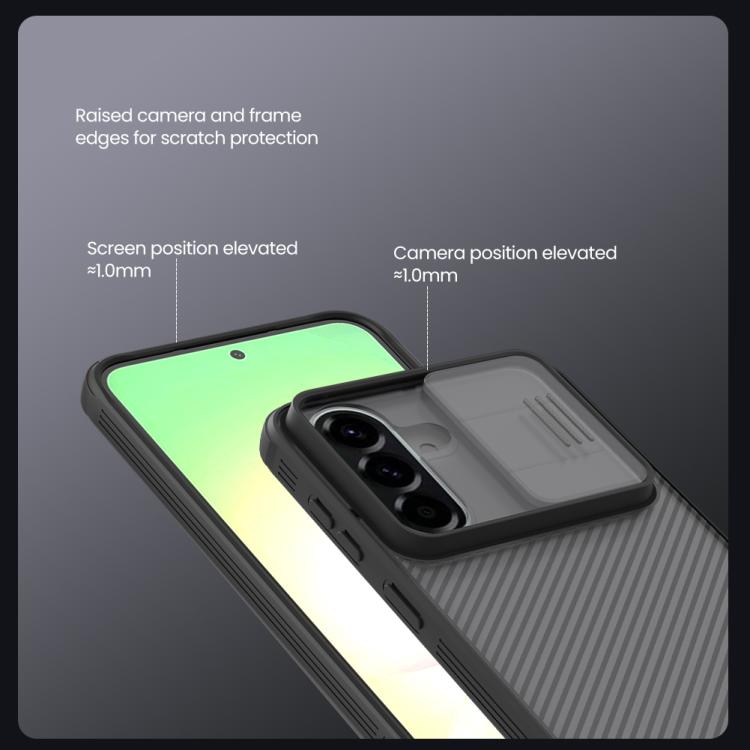 NILLKIN Black Mirror Pro Series Camshield PC Phone Case, For Samsung Galaxy A57 5G, For Samsung Galaxy A37 5G