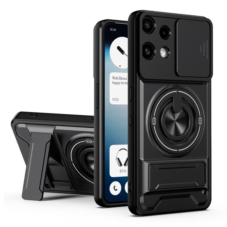 Lens Sliding Window Multifunctional Magnetic Shockproof Phone Case, For Nothing Phone 4a Pro, For Nothing Phone 4a, For Nothing Phone 3a Lite, For Nothing CMF Phone 2 Pro 5G