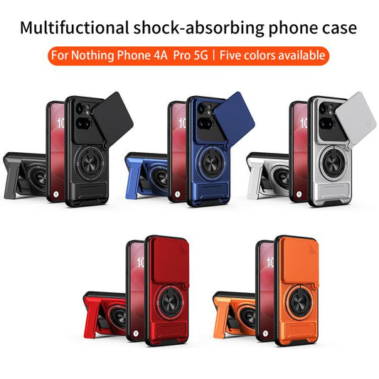 Lens Sliding Window Multifunctional Magnetic Shockproof Phone Case, For Nothing Phone 4a Pro, For Nothing Phone 4a, For Nothing Phone 3a Lite, For Nothing CMF Phone 2 Pro 5G