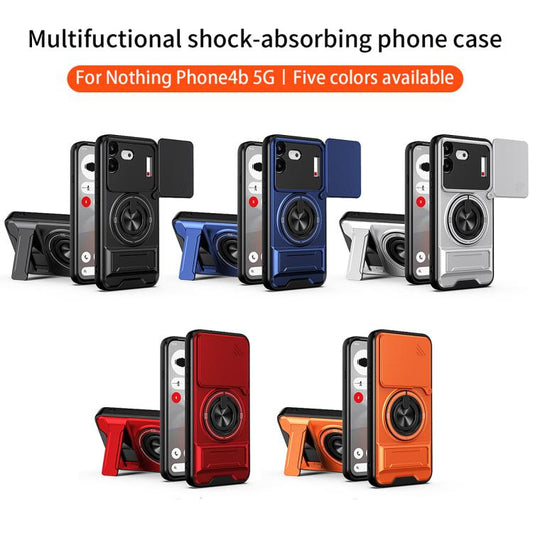 Lens Sliding Window Multifunctional Magnetic Shockproof Phone Case, For Nothing Phone 4b, For Nothing Phone 4a Pro, For Nothing Phone 4a, For Nothing Phone 3a Lite, For Nothing CMF Phone 2 Pro 5G