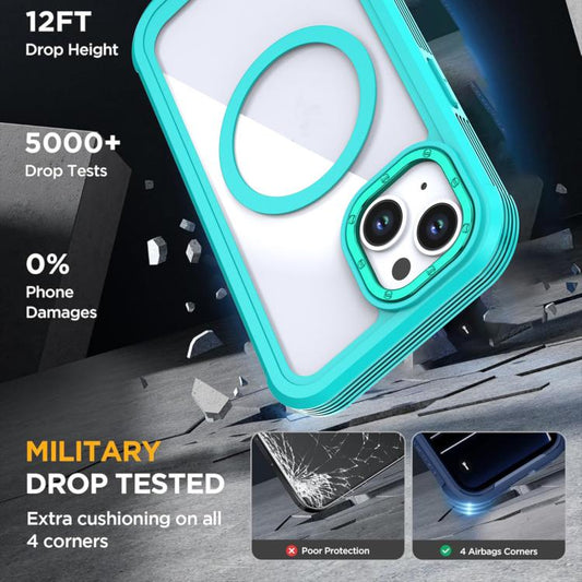 Acrylic Full Coverage Magnetic Phone Case with Back Clip, For iPhone 14 / 13, For iPhone 14 Pro, For iPhone 14 Pro Max, For iPhone 13 Pro Max, For iPhone 13 Pro, For iPhone 12 / 12 Pro, For iPhone 12 Pro Max