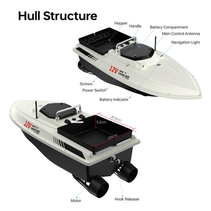 D80E GPS High Power Smart Remote Control Fishing Bait Boat with Sonar Sensor, EU Plug, US Plug, UK Plug