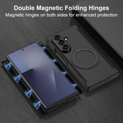 GKK Double Magnetic Hinge Folding Full Coverage Phone Case with Magnetic Rotating Holder, For Samsung Galaxy Z TriFold