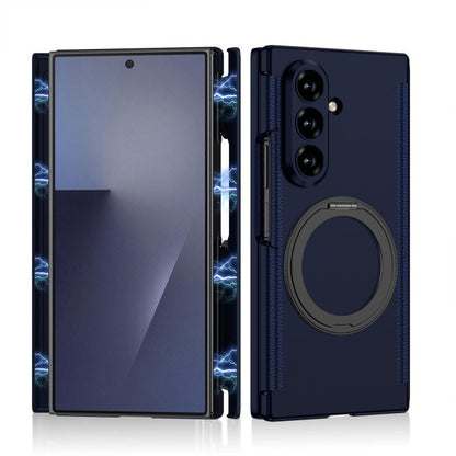 GKK Double Magnetic Hinge Folding Full Coverage Phone Case with Magnetic Rotating Holder, For Samsung Galaxy Z TriFold