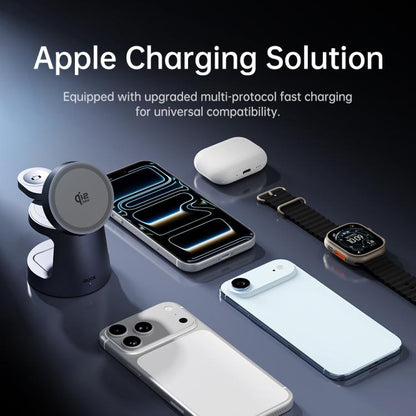 ROCK W56 3-in-1 Magnetic Wireless Charger with Qi2.2 25W, W56