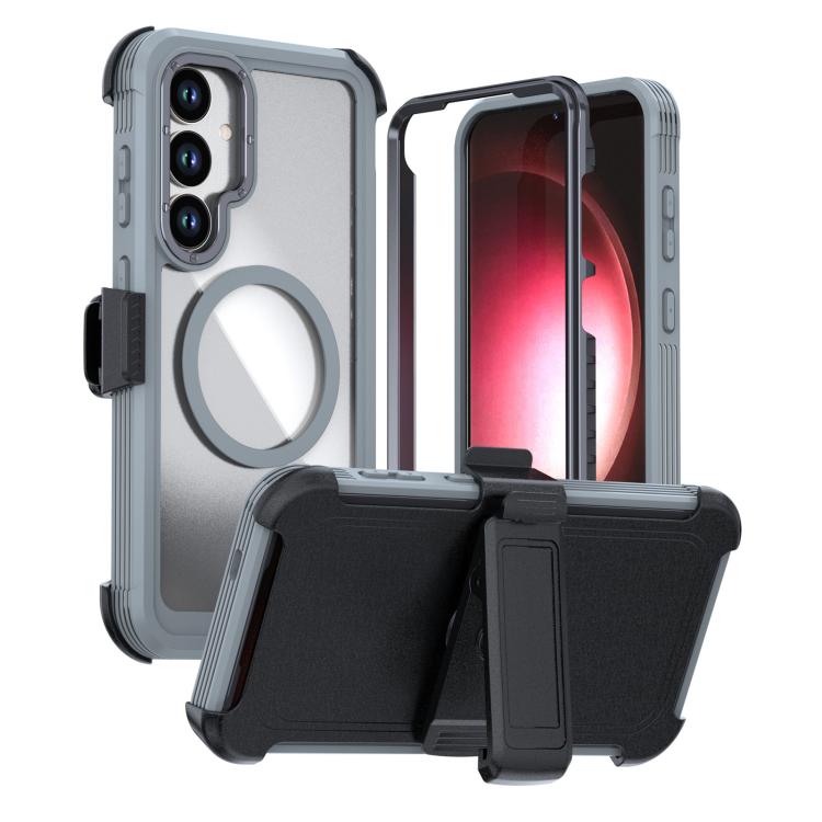 Acrylic Full Coverage Magnetic Phone Case with Back Clip, For Samsung Galaxy S26+ 5G, For Samsung Galaxy S26 Ultra 5G, For Samsung Galaxy S26 5G, For Samsung Galaxy S25 5G / S24 5G, For Samsung Galaxy S25+ 5G / S24+ 5G, For Samsung Galaxy S25 Ultra 5G ...