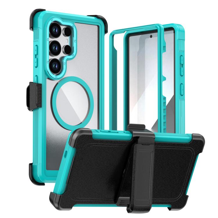 Acrylic Full Coverage Magnetic Phone Case with Back Clip, For Samsung Galaxy S26+ 5G, For Samsung Galaxy S26 Ultra 5G, For Samsung Galaxy S26 5G, For Samsung Galaxy S25 5G / S24 5G, For Samsung Galaxy S25+ 5G / S24+ 5G, For Samsung Galaxy S25 Ultra 5G ...