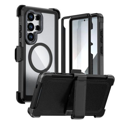 Acrylic Full Coverage Magnetic Phone Case with Back Clip, For Samsung Galaxy S26+ 5G, For Samsung Galaxy S26 Ultra 5G, For Samsung Galaxy S26 5G, For Samsung Galaxy S25 5G / S24 5G, For Samsung Galaxy S25+ 5G / S24+ 5G, For Samsung Galaxy S25 Ultra 5G ...