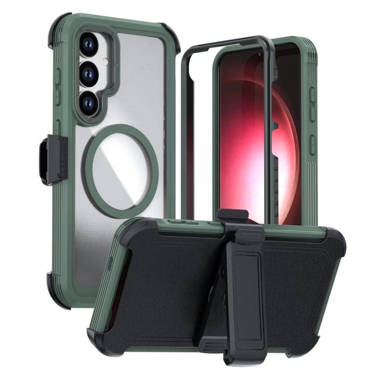 Acrylic Full Coverage Magnetic Phone Case with Back Clip, For Samsung Galaxy S26+ 5G, For Samsung Galaxy S26 Ultra 5G, For Samsung Galaxy S26 5G, For Samsung Galaxy S25 5G / S24 5G, For Samsung Galaxy S25+ 5G / S24+ 5G, For Samsung Galaxy S25 Ultra 5G ...