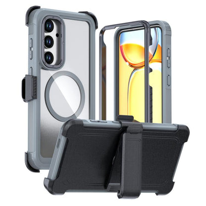 Acrylic Full Coverage Magnetic Phone Case with Back Clip, For Samsung Galaxy S26+ 5G, For Samsung Galaxy S26 Ultra 5G, For Samsung Galaxy S26 5G, For Samsung Galaxy S25 5G / S24 5G, For Samsung Galaxy S25+ 5G / S24+ 5G, For Samsung Galaxy S25 Ultra 5G ...