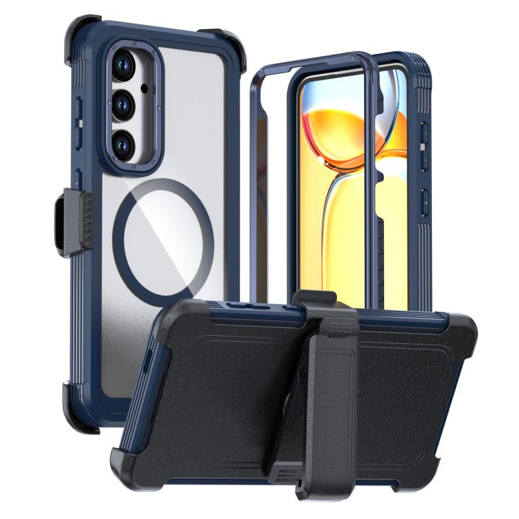 Acrylic Full Coverage Magnetic Phone Case with Back Clip, For Samsung Galaxy S26+ 5G, For Samsung Galaxy S26 Ultra 5G, For Samsung Galaxy S26 5G, For Samsung Galaxy S25 5G / S24 5G, For Samsung Galaxy S25+ 5G / S24+ 5G, For Samsung Galaxy S25 Ultra 5G ...