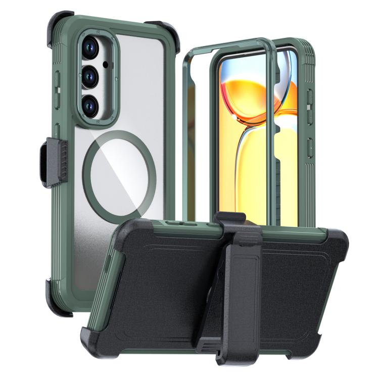 Acrylic Full Coverage Magnetic Phone Case with Back Clip, For Samsung Galaxy S26+ 5G, For Samsung Galaxy S26 Ultra 5G, For Samsung Galaxy S26 5G, For Samsung Galaxy S25 5G / S24 5G, For Samsung Galaxy S25+ 5G / S24+ 5G, For Samsung Galaxy S25 Ultra 5G ...