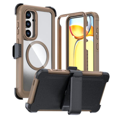 Acrylic Full Coverage Magnetic Phone Case with Back Clip, For Samsung Galaxy S26+ 5G, For Samsung Galaxy S26 Ultra 5G, For Samsung Galaxy S26 5G, For Samsung Galaxy S25 5G / S24 5G, For Samsung Galaxy S25+ 5G / S24+ 5G, For Samsung Galaxy S25 Ultra 5G ...