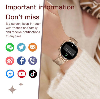 QS03 1.32-inch AMOLED Display Women Smart Watch Supports Health Monitoring