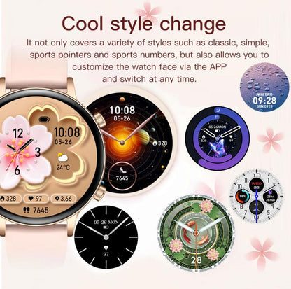 QS03 1.32-inch AMOLED Display Women Smart Watch Supports Health Monitoring