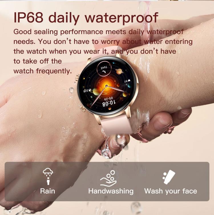 QS03 1.32-inch AMOLED Display Women Smart Watch Supports Health Monitoring