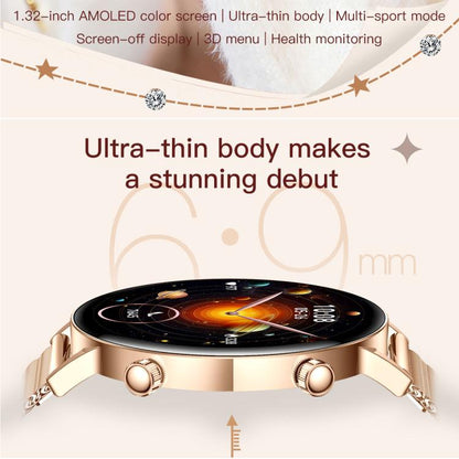 QS03 1.32-inch AMOLED Display Women Smart Watch Supports Health Monitoring