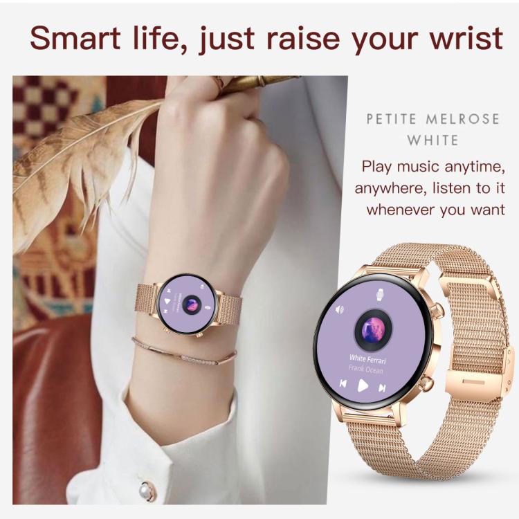 QS03 1.32-inch AMOLED Display Women Smart Watch Supports Health Monitoring