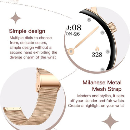 QS03 1.32-inch AMOLED Display Women Smart Watch Supports Health Monitoring