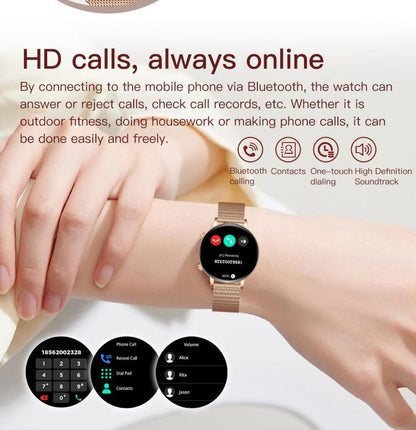 QS03 1.32-inch AMOLED Display Women Smart Watch Supports Health Monitoring