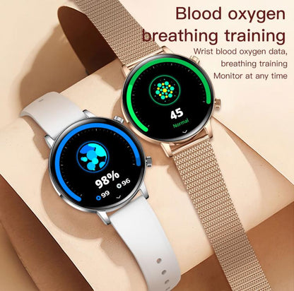 QS03 1.32-inch AMOLED Display Women Smart Watch Supports Health Monitoring