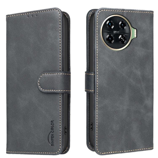 Solid Color Calfskin Texture RFID Vegan Leather Phone Case, For Tecno Spark 20 Pro+, For Tecno Spark 20 Pro, For Tecno Spark Go 2024 / 20C / Pop 8, For Tecno Spark 20