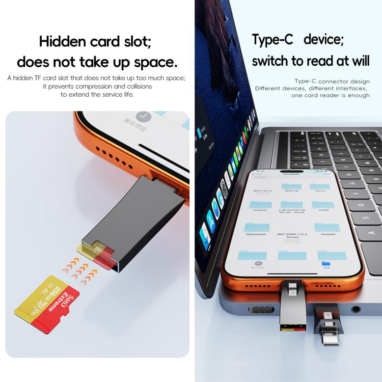Adaptateur de lecteur de carte SD Mini Type-C, ne prend pas en charge les cartes TF