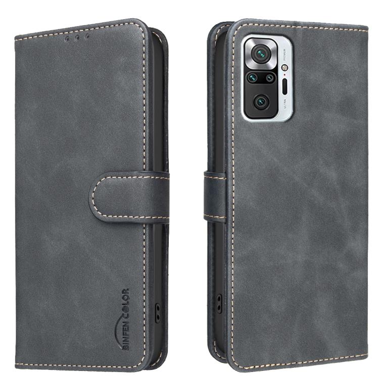 Solid Color Calfskin Texture RFID Vegan Leather Phone Case, For Redmi Note 12 5G Global / Poco X5, For Redmi Note 11 Pro / 11 Pro 5G Global, For Redmi 10 / 10 2022 / Note 11 4G, For Redmi Note 10 4G / Note 10S, For Redmi Note 10 Pro / 10 Pro Max