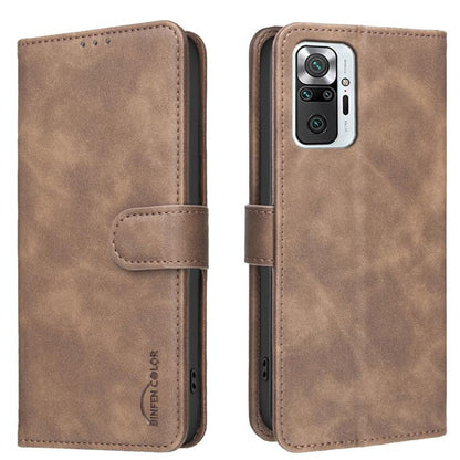 Solid Color Calfskin Texture RFID Vegan Leather Phone Case, For Redmi Note 12 5G Global / Poco X5, For Redmi Note 11 Pro / 11 Pro 5G Global, For Redmi 10 / 10 2022 / Note 11 4G, For Redmi Note 10 4G / Note 10S, For Redmi Note 10 Pro / 10 Pro Max