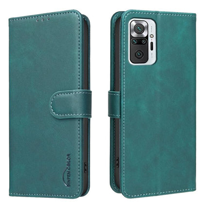 Solid Color Calfskin Texture RFID Vegan Leather Phone Case, For Redmi Note 12 5G Global / Poco X5, For Redmi Note 11 Pro / 11 Pro 5G Global, For Redmi 10 / 10 2022 / Note 11 4G, For Redmi Note 10 4G / Note 10S, For Redmi Note 10 Pro / 10 Pro Max