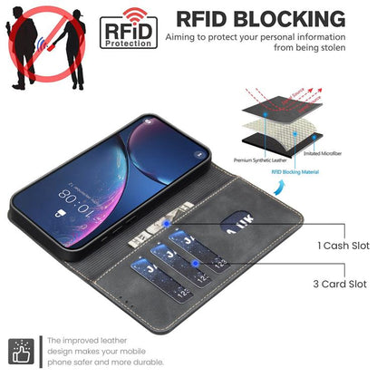 Solid Color Calfskin Texture RFID Vegan Leather Phone Case, For Redmi Note 11 / 11S / 12S Global, For Redmi Note 12 4G Global, For Redmi Note 12 Pro+ Global, For Redmi Note 12 Pro Global / Poco X5 Pro, For Redmi Note 12 5G Global / Poco X5             ...