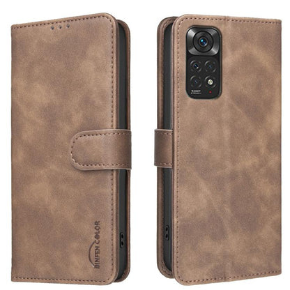 Solid Color Calfskin Texture RFID Vegan Leather Phone Case, For Redmi Note 11 / 11S / 12S Global, For Redmi Note 12 4G Global, For Redmi Note 12 Pro+ Global, For Redmi Note 12 Pro Global / Poco X5 Pro, For Redmi Note 12 5G Global / Poco X5             ...