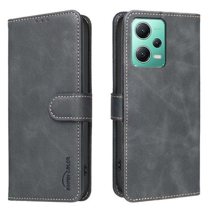 Solid Color Calfskin Texture RFID Vegan Leather Phone Case, For Redmi Note 11 / 11S / 12S Global, For Redmi Note 12 4G Global, For Redmi Note 12 Pro+ Global, For Redmi Note 12 Pro Global / Poco X5 Pro, For Redmi Note 12 5G Global / Poco X5             ...
